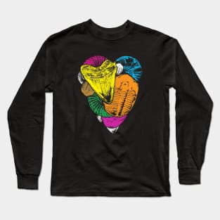 Paleontology gift, illustrated fossil Long Sleeve T-Shirt